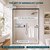 Double Sliding Glass Shower Door, 56"-60" W x 72" H, Matte Black