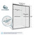 Double Sliding Glass Shower Door, 56"-60" W x 72" H, Matte Black