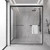 Double Sliding Glass Shower Door, 56"-60" W x 72" H, Matte Black