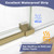EPXMKX Soft Close Frameless Sliding Shower Door 55-60" Wx76 H, Brushed Gold