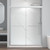 ENSO SENKA Double Sliding Glass Shower Door 56-60" W x 72" H Brushed Nickel