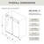 DELAVIN 56-60" W x 72" H Frameless Shower Door, Heavy Duty Gold Shower Door