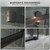 Framless Glass Shower Door Sliding, 56-60" W x 72" H, Matte Black, Clear