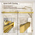 Royal Guard 56-60" Wx74 H Frameless Double Sliding Shower Door,Brushed Gold