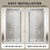 ACE DECOR 32-36" W x 72" H Frameless Pivot Shower Door, Brushed Nickel