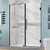 DELAVIN 58" W x 72" H Sturdy Hinged Shower Door, Black Pivot Shower Door