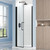 ENSO SENKA 30.8-32" x 72" Frameless Pivot Glass Shower Door, Matte Black