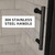 Royal Guard 24"-25.4" W x 72" H Frameless Pivot Shower Door,Matte Black