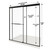 56-60" W x 72" H Semi-Frameless Double Sliding Shower Door