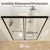 56-60" W x 72" H Semi-Frameless Double Sliding Shower Door
