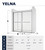 56''-60" W×62" H Gloss Chrome Bathtub Shower Door, 60 Inches Semi Frameless Glass Door for Bath tub, Reversible Adjustable Bathroom Sliding Glass Shower Door with 1/4" (6mm) Clear SGCC Tempered Glass