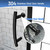 Rodkedc Pivot Glass Shower Door 38-42 in.W x 71 in.H,Matte Black Finish