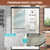 Double Sliding Semi-Frameless Shower Door 44"-48" W x 72" H Matte Black