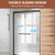 Double Sliding Semi-Frameless Shower Door 44"-48" W x 72" H Matte Black