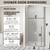ACE DECOR 32-36" W x 72" H Frameless Pivot Shower Door, Brushed Nickel