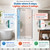 ACE DECOR 32-36" W x 72" H Frameless Pivot Shower Door, Brushed Nickel