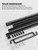Semi-Frameless Sliding Shower Door 56-60" W x 72" H, Matte Black