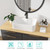 Kichae 19"x15" Rectangle Bathroom Vessel Sink with Faucet Combo Porcelain Ceramic White Vanity Sink Above Counter Modern Sink with Faucet Hole for Lavatory, Hotel Art Basin, Home Washing Basin