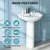 Garvee 20" W X 17" D W Bathroom Pedestal Sink, Pedestal Sink Combo
