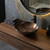 Bathroom Artistic Vessel Sink, Tempered Glass Vanity Round Bowl, Brown