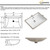 Ada Compliant 20"x15" White Ceramic Rectangle Undermount Bathroom Sink with Overflow (20"x15")