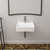 Mocoloo 18"x16" Wall Mounted Bathroom Sink White Rectangle Porcelain ADA Compliant Ceramic Bathroom Sinks Floating Vanity Sink for Lavatory Room Basin