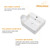 Mocoloo 18"x16" Wall Mounted Bathroom Sink White Rectangle Porcelain ADA Compliant Ceramic Bathroom Sinks Floating Vanity Sink for Lavatory Room Basin