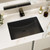 Fuyuoer Black Undermount Bathroom Sink 21x15 Inch Rectangular Porcelain