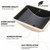 Fuyuoer Black Undermount Bathroom Sink 21x15 Inch Rectangular Porcelain
