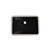 DEHOMEN 18 inches Black Undermount Bathroom Sink Rectangular with Overflow