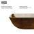 VIGO Donatello 22"L x 14"W x 5"H Over the Counter Glass Rectangular Vessel Bathroom Sink in Copper -VG07506