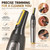 Rechargeable Nose Hair Trimmer for Men, Portable Multi-Purpose Nose Ear and Neck Trimmer with LED Light, 2 Guide Combs and Cleaning Brush, Silver Grooming Tool