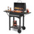 Black Outdoor BBQ Charcoal Grill Cart for Patio, 43 Inch Backyard Barbecue Grill with 2 Side Prep Tables, Grill for Patio, Picnic, Tailgating, Charcoal Grill With Side Tables, 43 In Outdoor BBQ Grill