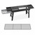 Portable Charcoal Grill with Side Shelves, Black