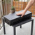 Portable Charcoal Grill with Side Shelves, Black