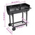 DFSQWRTYG Charcoal Barbecue Grill, Steel Outdoor Cooking BBQ Smoker, Black