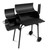 Outdoor Charcoal Barbecue Offset Smoker Grill with Wheels, Heavy-Duty Barrel BBQ Grill Combo with Temperature Gauge, Smoke Stack & Front Prep Shelf for Yard, Camping & Patio, Black