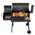 Outdoor Charcoal Barbecue Offset Smoker Grill with Wheels, Heavy-Duty Barrel BBQ Grill Combo with Temperature Gauge, Smoke Stack & Front Prep Shelf for Yard, Camping & Patio, Black