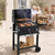 Happygrill Portable Outdoor Charcoal Grill with Wheels, Foldable Side Table