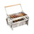 Portable Charcoal Grill, 360° Rotating Stainless Steel Flip BBQ for Camping