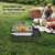 Portable Charcoal Flip-Grill Barbecue Rack, 360° Rotating Charcoal Grill