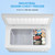 COWSAR 10.0 Cu.Ft Chest Freezer, Garage Ready Deep Freezer with 3 Removable Baskets, Top Door Open Freestanding Freezer, 7-Level Temperature Control, Defrost Drain for Home Garage Kitchen, White
