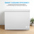 COWSAR 10.0 Cu.Ft Chest Freezer, Garage Ready Deep Freezer with 3 Removable Baskets, Top Door Open Freestanding Freezer, 7-Level Temperature Control, Defrost Drain for Home Garage Kitchen, White