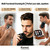 KEMEI Professional Hair Clippers for Men, T-Blade Zero Gapped Beard Trimmer with LED Display, Powerful Cordless Rechargeable Barber with Kit Shaver, 260 Mins Runtime, KM-2228 KM-2795