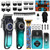LQT 5-in-1 Professional Hair Clipper Set, Gradient Blue Cordless Hair Trimmer Kit, Men's Beard Trimmer, Electric Shaver & Nose Hair Trimmer for Grooming to Father Husband Boyfriend Son Gifts