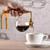 PMFNVXUW Japanese Siphon Coffee Maker Tea Pot Vacuum Glass Type Machine Filter 3 Cups Gold