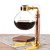 PMFNVXUW Japanese Siphon Coffee Maker Tea Pot Vacuum Glass Type Machine Filter 3 Cups Gold