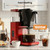Kismile SCA Certified 8-Cup Coffee Maker, 6-Min Quick Brew, Hot & Cold Brew Coffee Machine, Adjustable Flow Control, Magnetic Anti-Drip, Keep Warm, DIY Manual Mode, Dishwasher Safe, Red