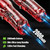 Tuanchuanrp Professional Hair Clippers for Men, Cordless Barber kit for Hair Cutting & Grooming, Hair Clippers and Trimmer Set for Barber Haircut with LED Display, 8 Fade Taper Combs(Red Set)