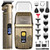 Hatteker Men Waterproof Cordless Beard Trimmer Clipper & Foil Shaver All-in-One Kit
